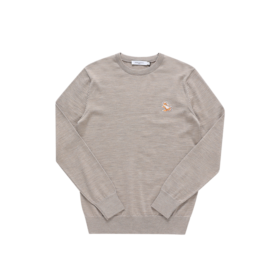 KM00501KT1036 H250 [20% 쿠폰] Maison Kitsune Chillax Fox Patch Classic R-Neck Jumper Beige Melange