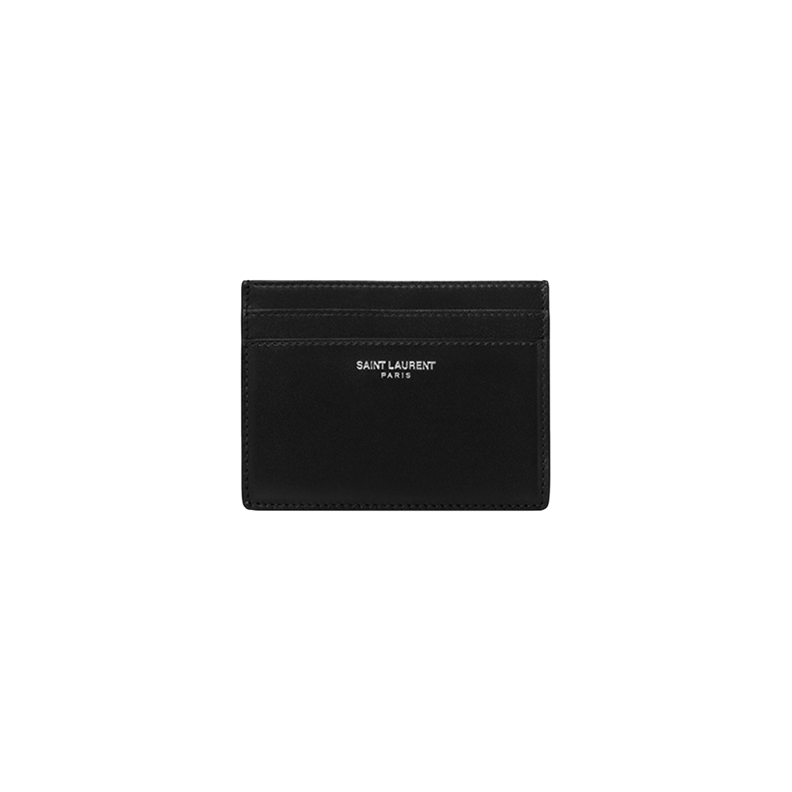 375946 0U90N 1000 [25% 쿠폰] Saint Laurent Paris Credit Card Case in Smooth Leather Black