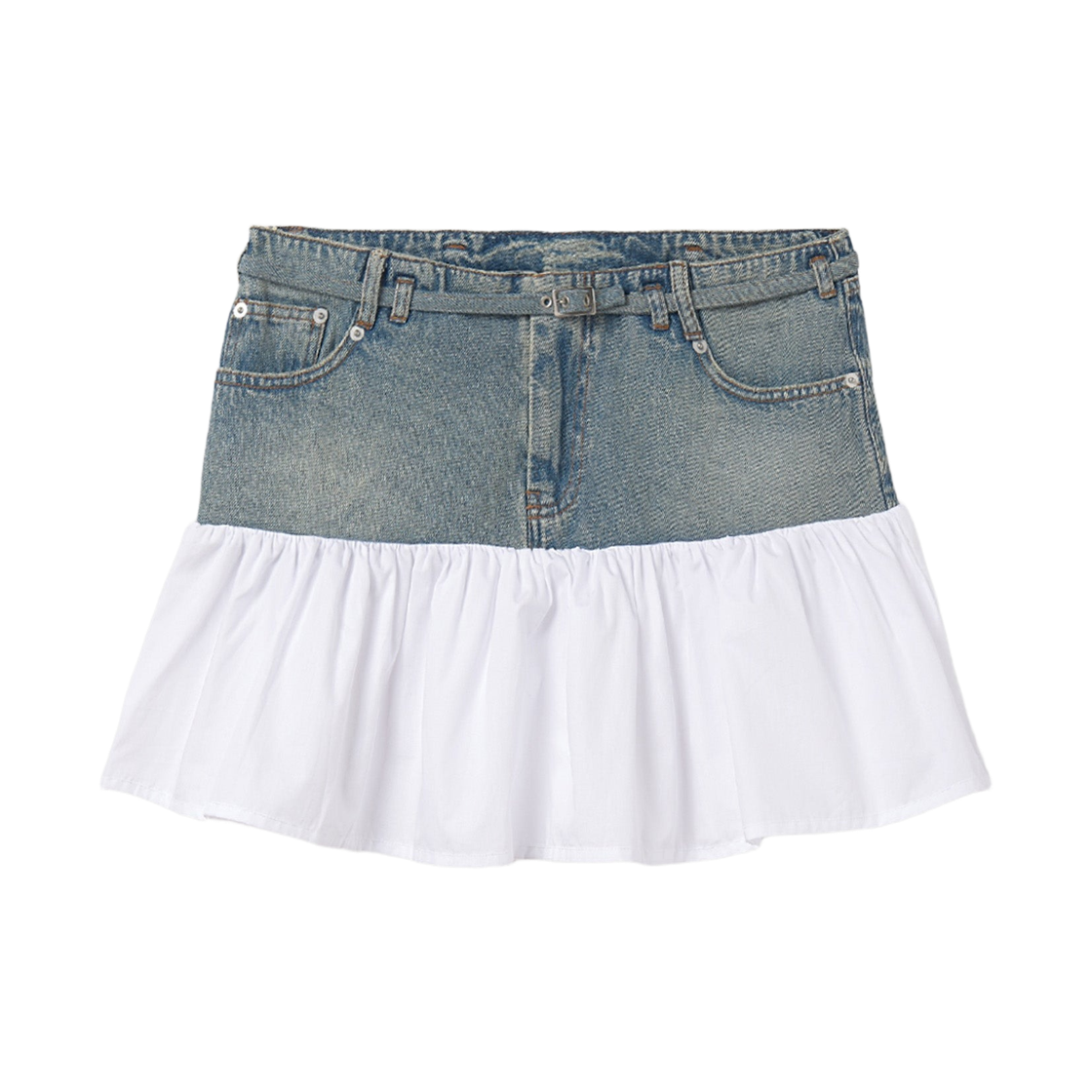 (W) 기마구아스 네나 미니 스커트 블루((W) Gimaguas Nena Mini Skirt Blue)
