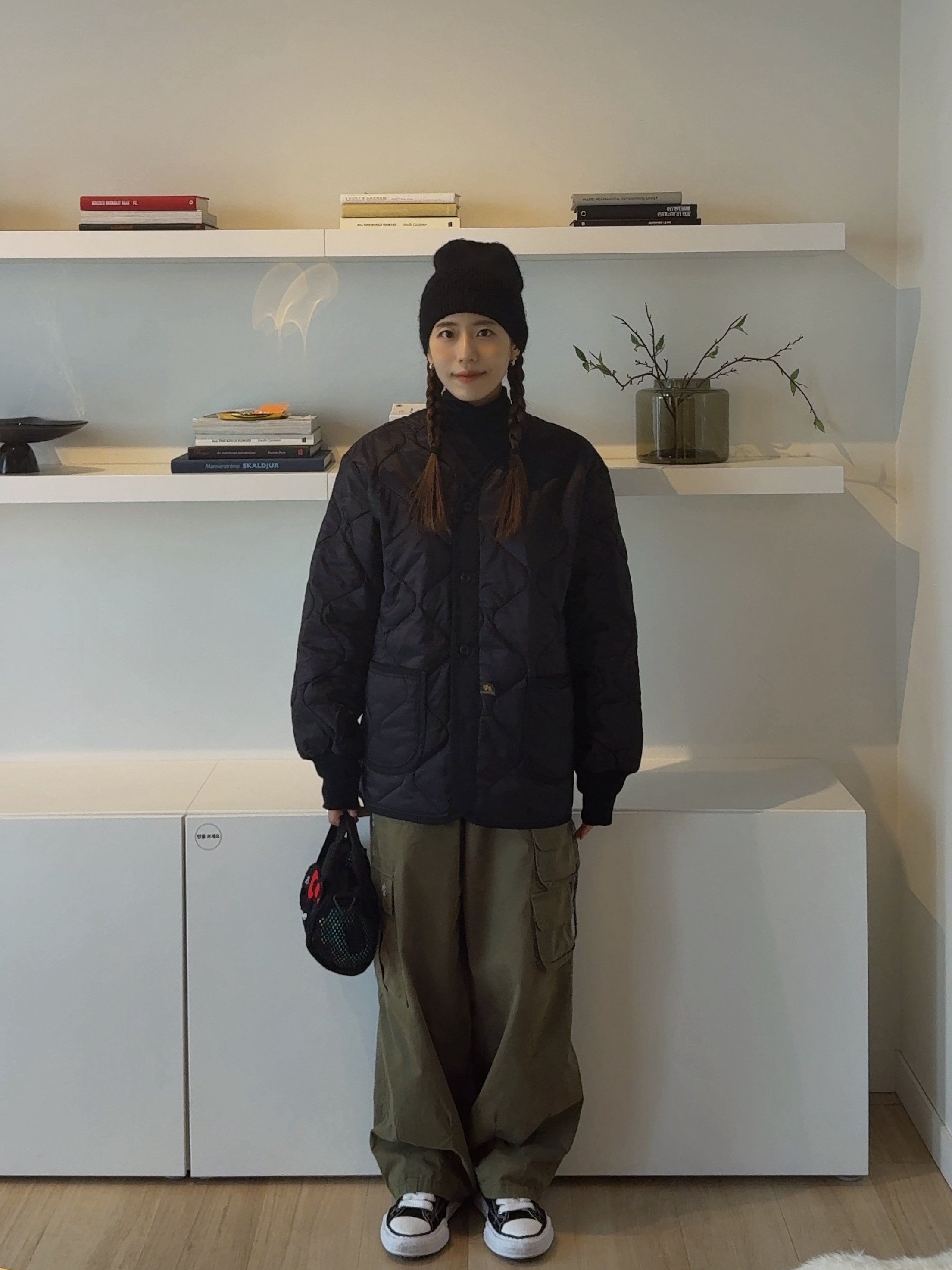CDG x Alpha Industries Liner Jacket Black, Supreme Mesh Mini Duffle Bag Black - 25SS 착용 스타일 - 2
