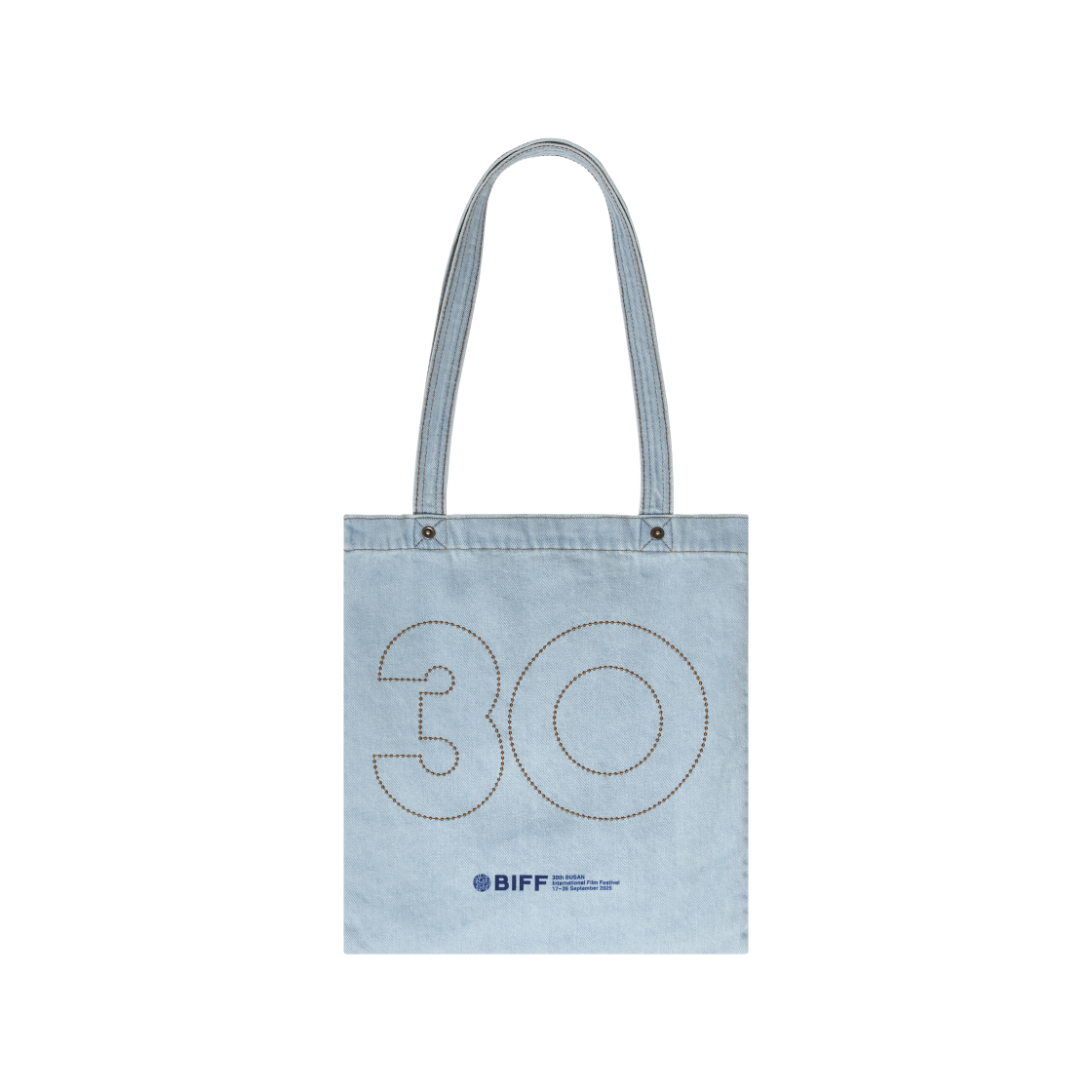 아이앱 스튜디오 x p!tt 30주년 BIFF 데님 토트백 블루(IAB Studio x p!tt 30th BIFF Denim Tote Bag Blue)