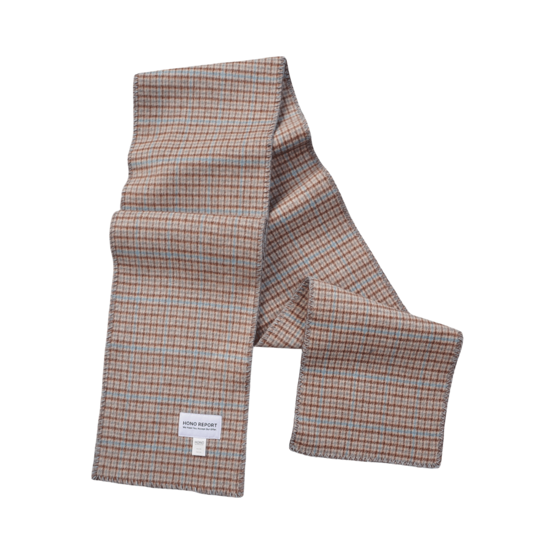 호노 리포트 블랭킷 머플러 베이지 체크(Hono Report Blanket Muffler Beige Check)