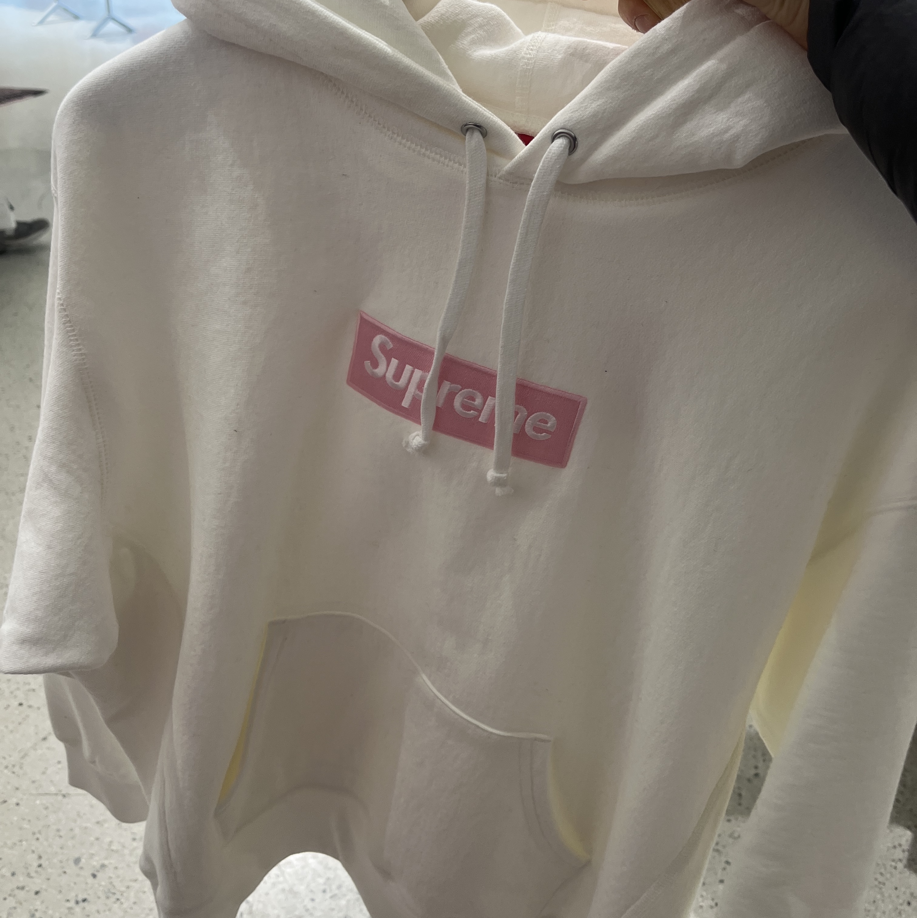 Supreme Box Logo Hooded Sweatshirt White - 25FW 착용 스타일