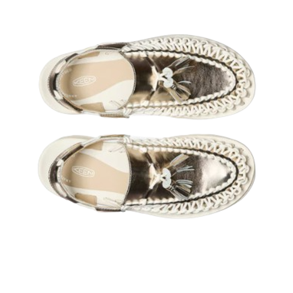 킨 유니크 PLT 테슬 스니커즈 샴페인 골드 스타 화이트(Keen Uneek PLT Tassel Sneakers Champagne Gold Star White) - 2