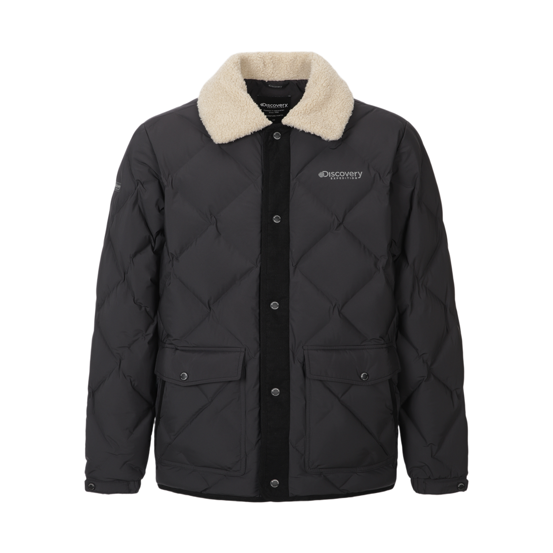 디스커버리 익스페디션 디하스 카라넥 튜브 다운 미드 패딩 블랙(Discovery Expedition Dihas Collarneck Tube Down Mid Padding Black)