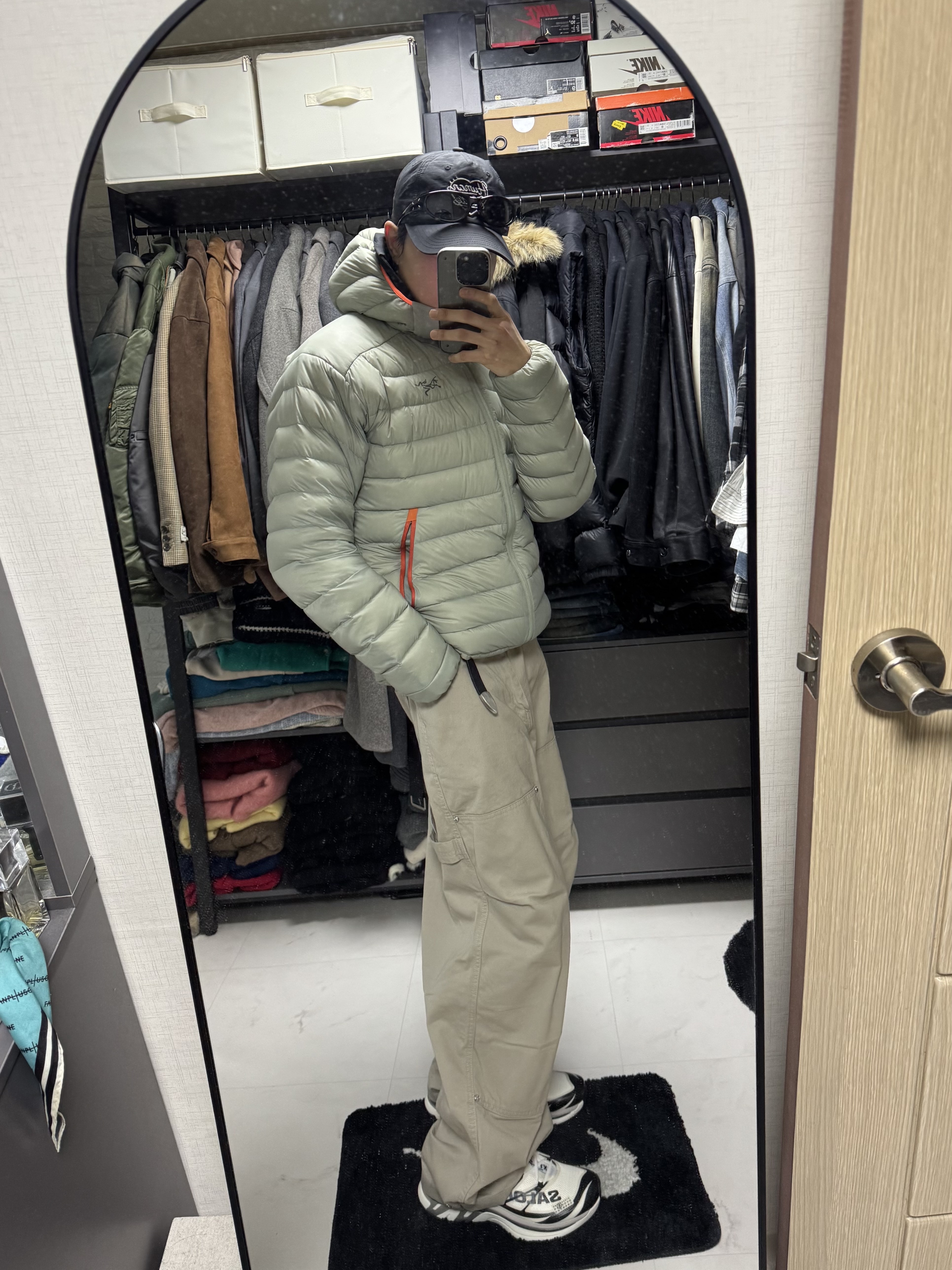 Human Made 5 Panel Nylon Cap Black, Salomon x MM6 Masion Margiela XT-MM6 Vanilla Ice Black 착용 스타일 - 1