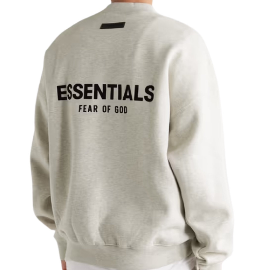 Essentials The Core Collection Crewneck Sweatshirt Light Oatmeal, Essentials Fleece Crewneck Black - 24FW 착용 스타일