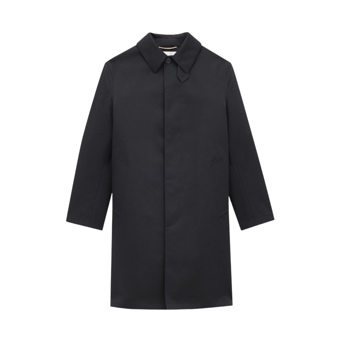 837486-Y4J40-1000 Saint Laurent Coat in Water-Repellant Canvas Black