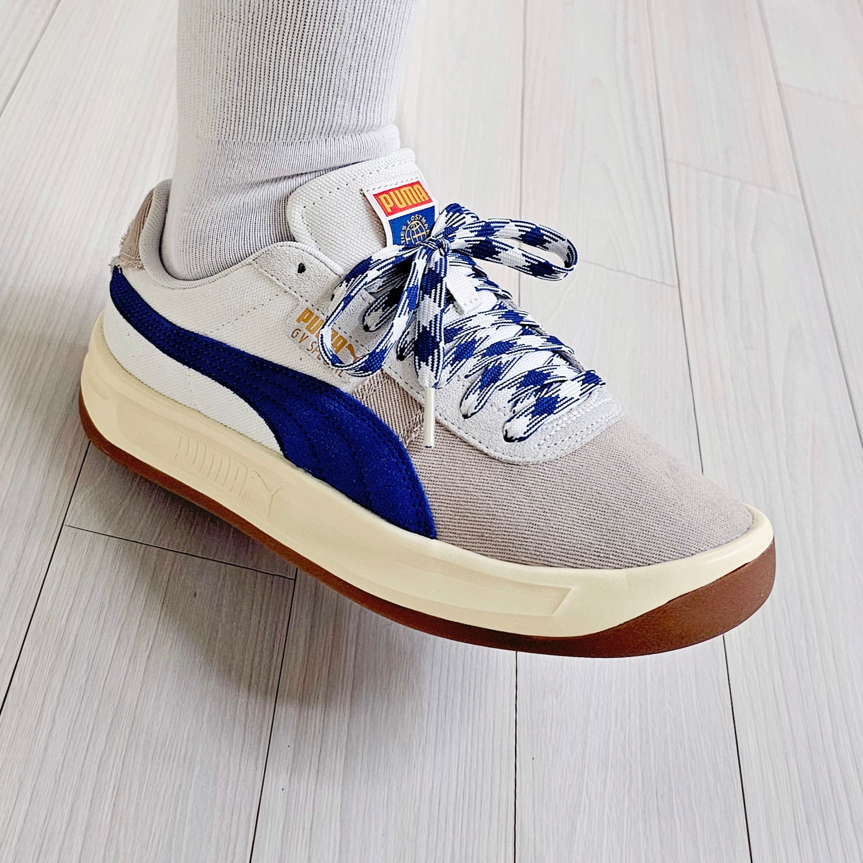 Puma x LMC GV Special Warm White Clyde Royal 착용 스타일