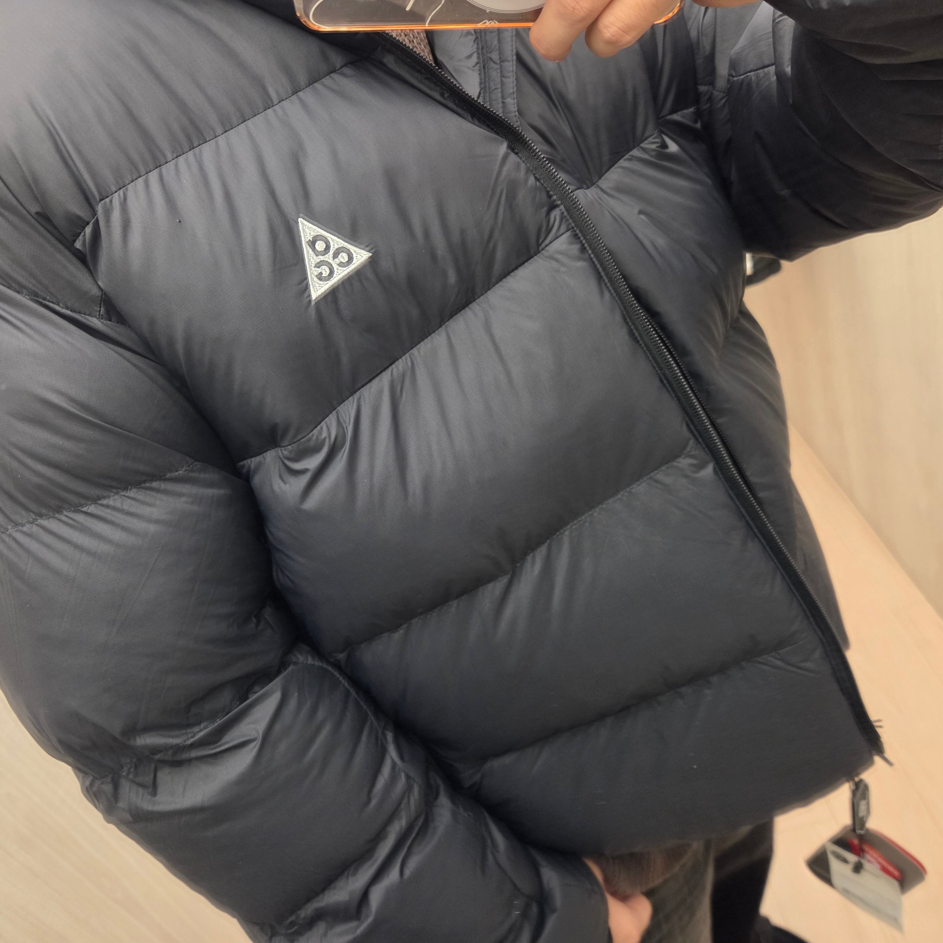 Nike ACG Therma-Fit ADV Lunar Lake Loose Hooded Jacket Black Summit White - Asia 착용 스타일