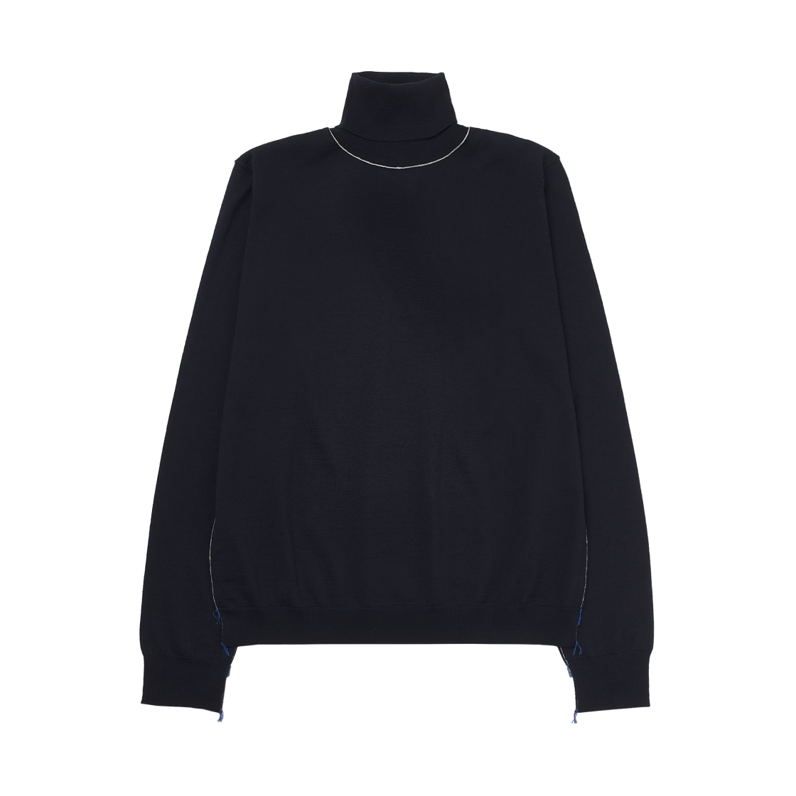 SI0HA0006S17814511F (W) Maison Margiela Work In Progress High-Neck Sweater Navy