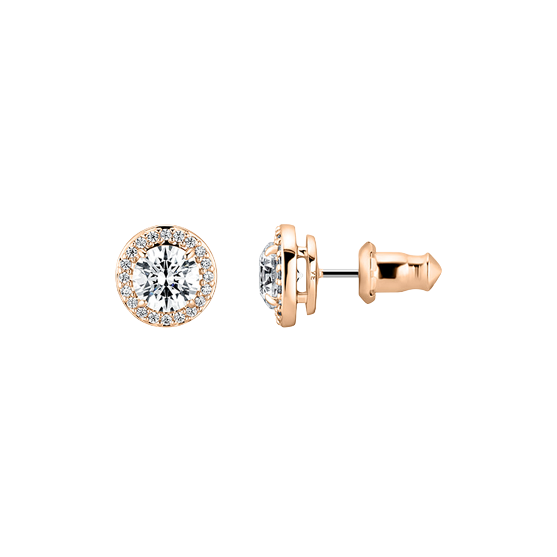 5636275 [15% 쿠폰] (W) Swarovski Constella Stud Pave Earrings White Rose Gold Plated