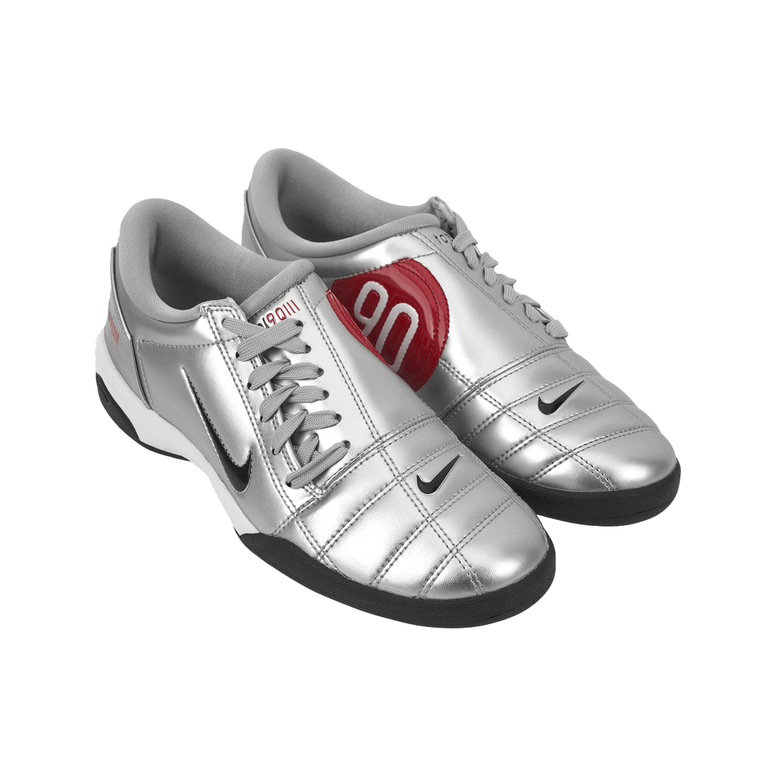 (W) 나이키 토탈 90 메탈릭 실버 유니버시티 레드((W) Nike Total 90 Metallic Silver University Red) - 4