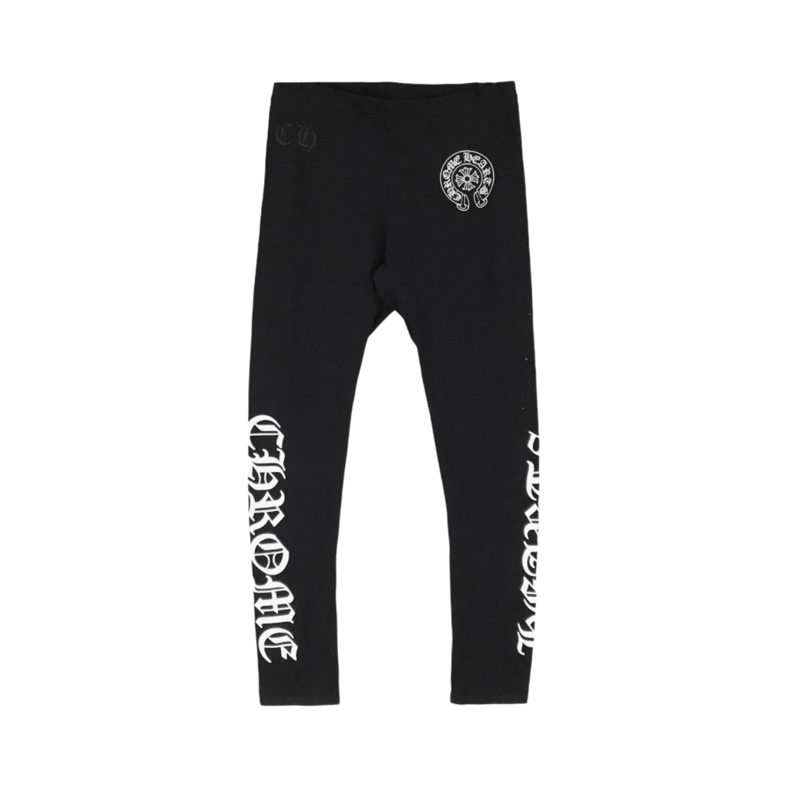 - Chrome Hearts Horseshoe Script Logo Leggings Black