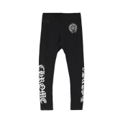 Chrome Hearts Horseshoe Script Logo Leggings Black