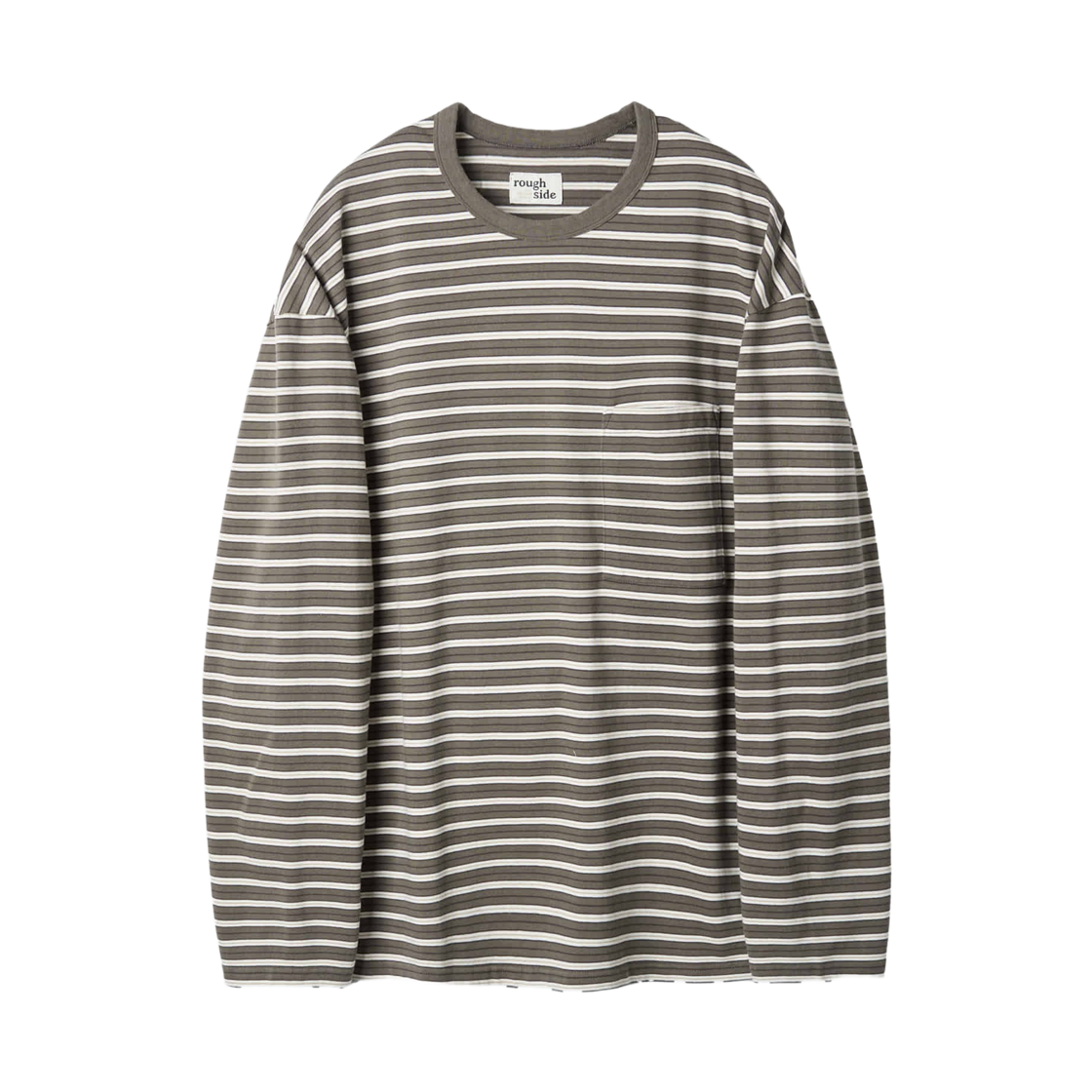 러프 사이드 멀티 스트라이프 롱슬리브 머드(Rough Side Multi Stripe Long Sleeve Mud)