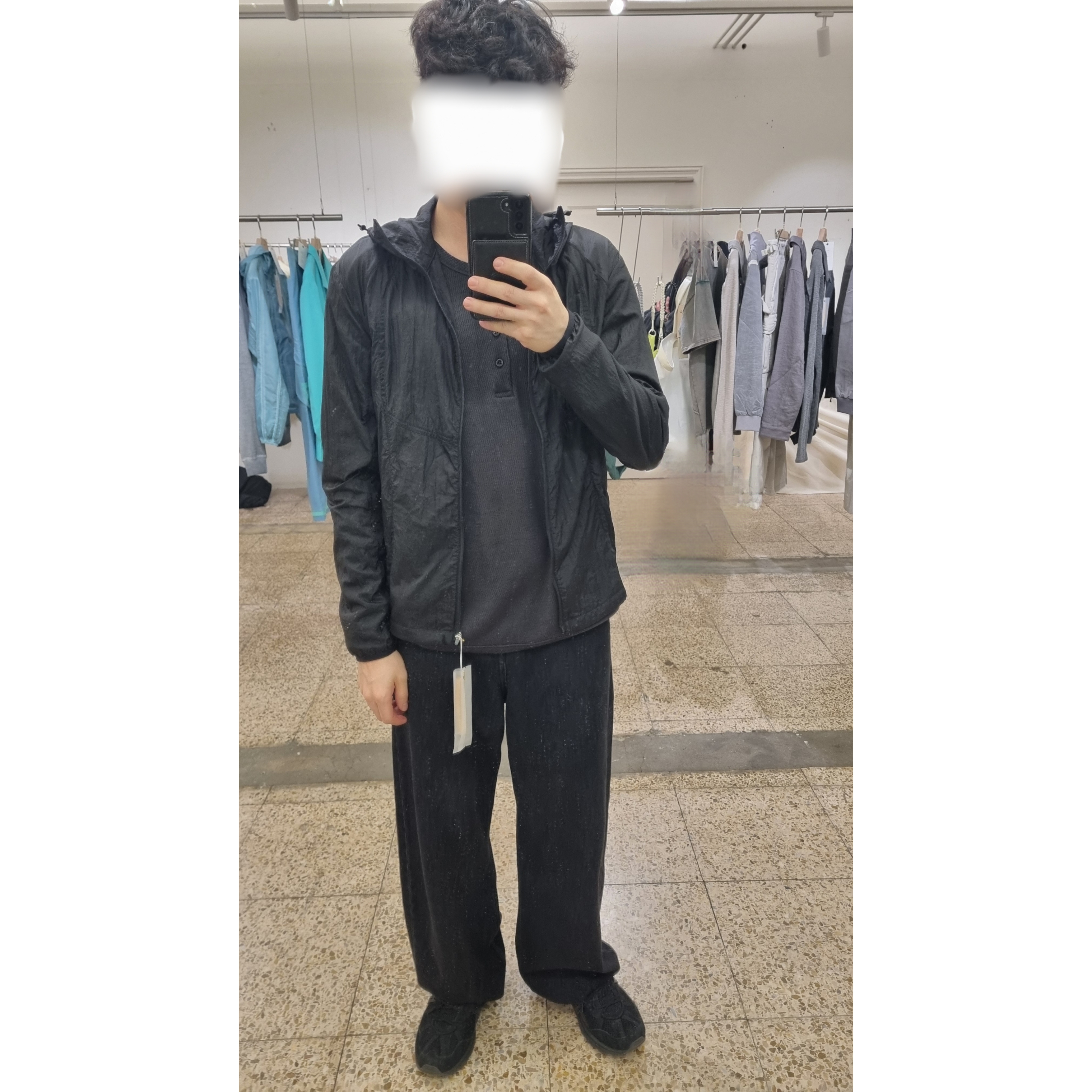 Asics Gel-Sonoma 15-50 Black, Xlim EP.6 07 Jacket Black 착용 스타일 - 1