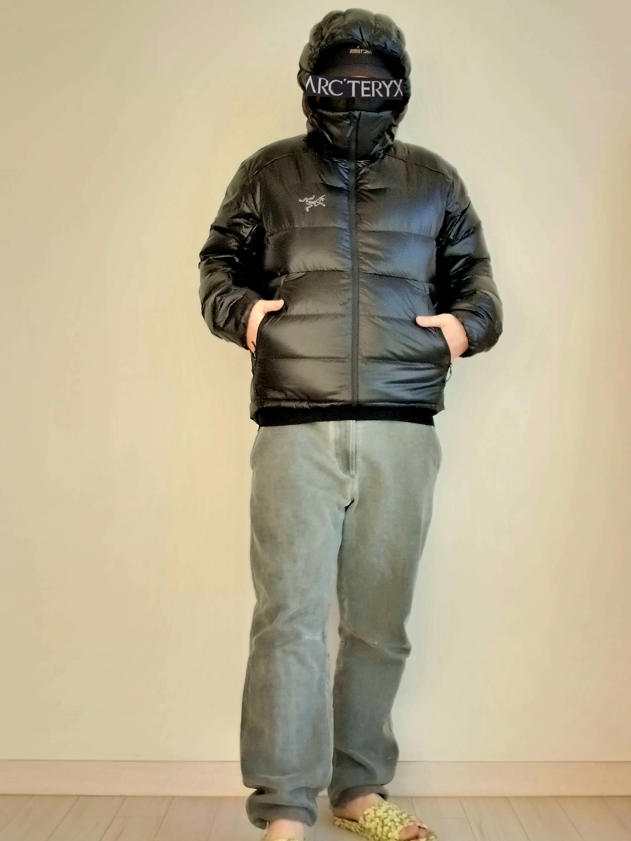 Arc'teryx Bird Word Cap 24K Black, Arc'teryx Cerium SV Hoody Black 착용 스타일 - 2