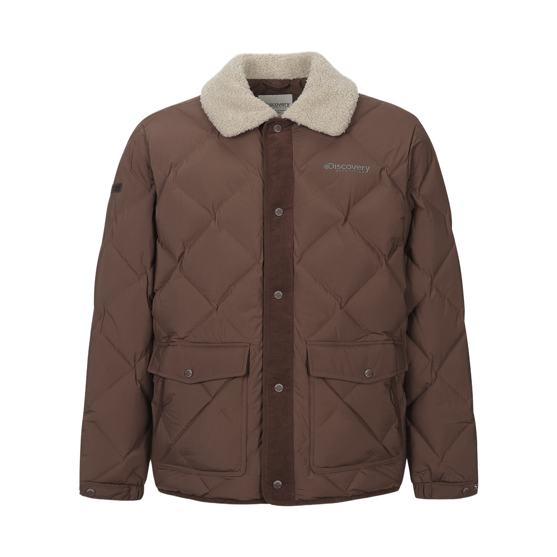 디스커버리 익스페디션 디하스 카라넥 튜브 다운 미드 패딩 브라운(Discovery Expedition Dihas Collarneck Tube Down Mid Padding Brown)