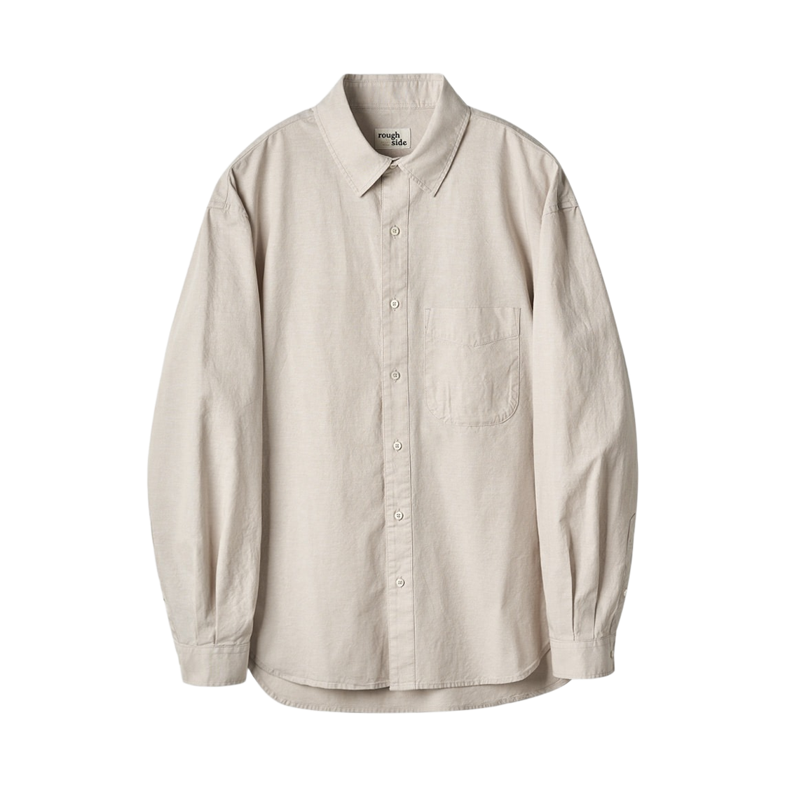러프 사이드 셔링 셔츠 오트밀(Rough Side Shirring Shirt Oatmeal)