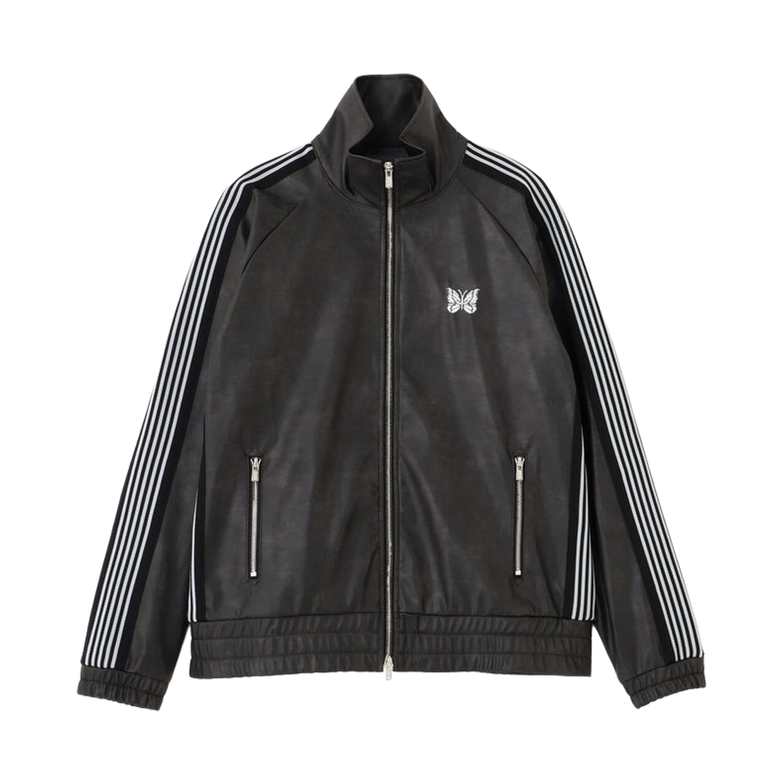 RW1574 Needles x LHP Track Jacket Synthetic Leather Black - LHP Exclusive