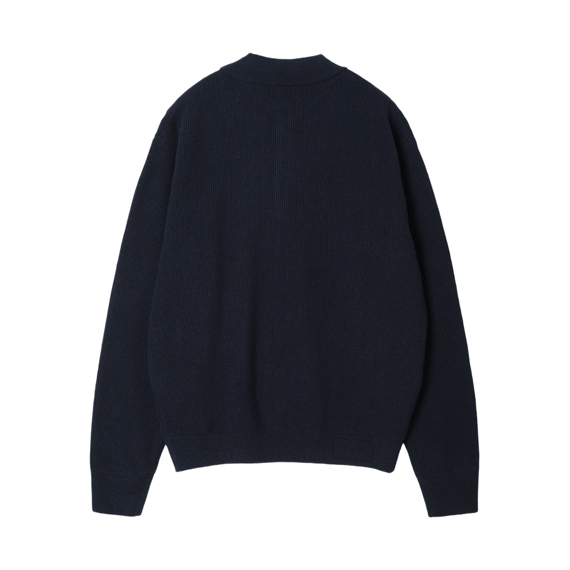 러프 사이드 칼라 니트 다크 네이비(Rough Side Collar Knit Dark Navy) - 2