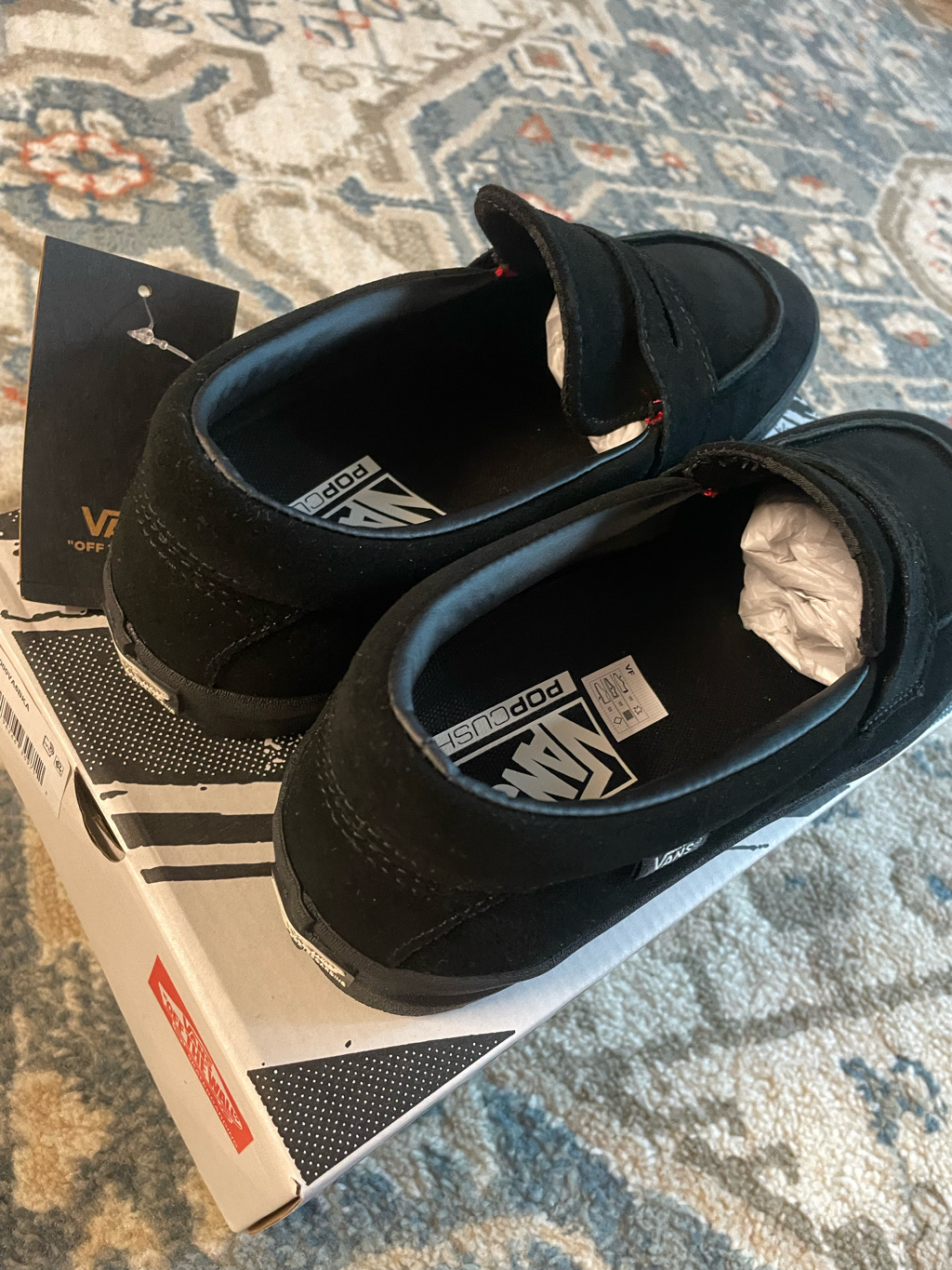 Vans Skate Loafer Suede Black 착용 스타일 - 5