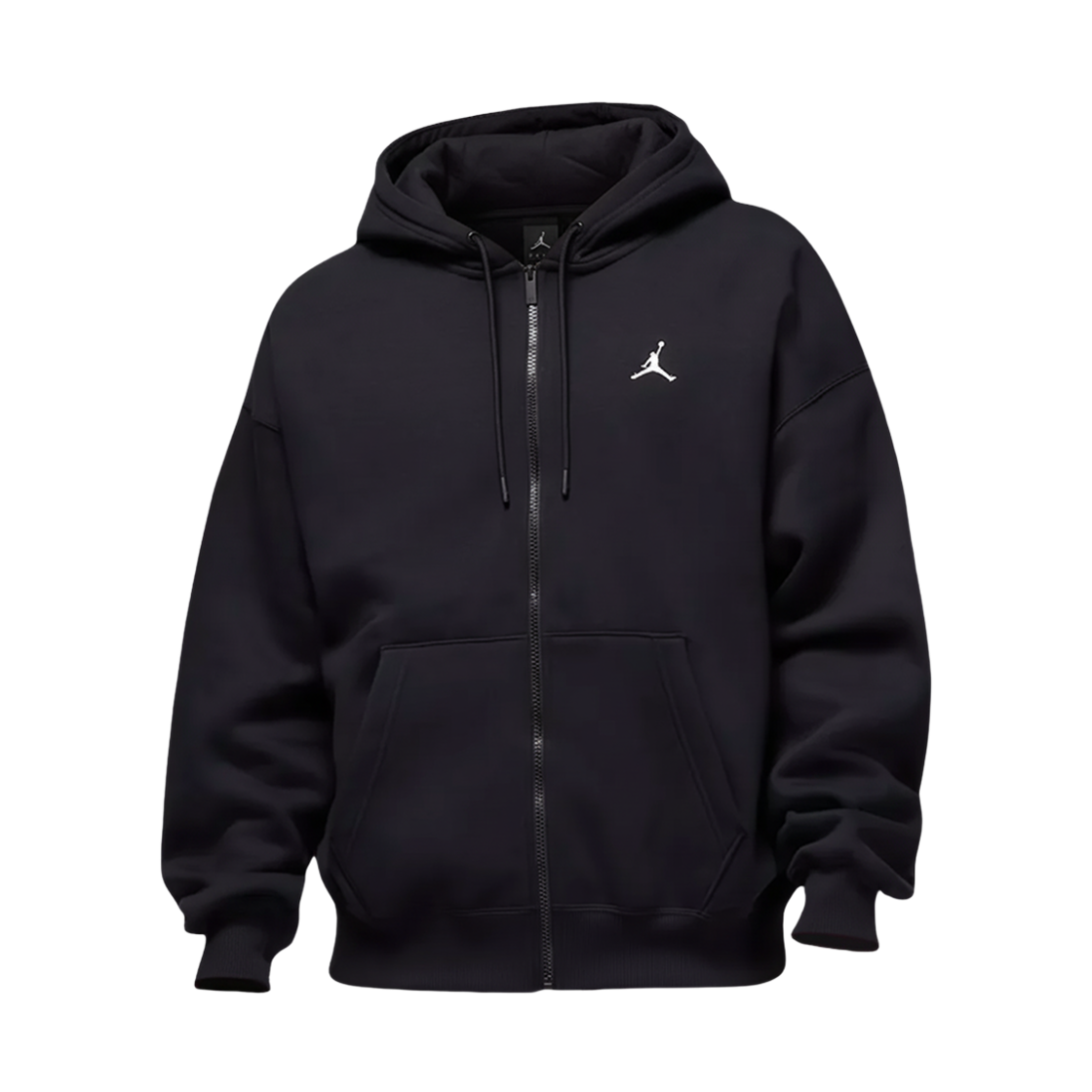 조던 브루클린 플리스 오버사이즈 풀 집 후드 블랙 세일 (IB7231-010)(Jordan Brooklyn Fleece Oversized Full Zip Hoodie Black Sail (IB7231-010))