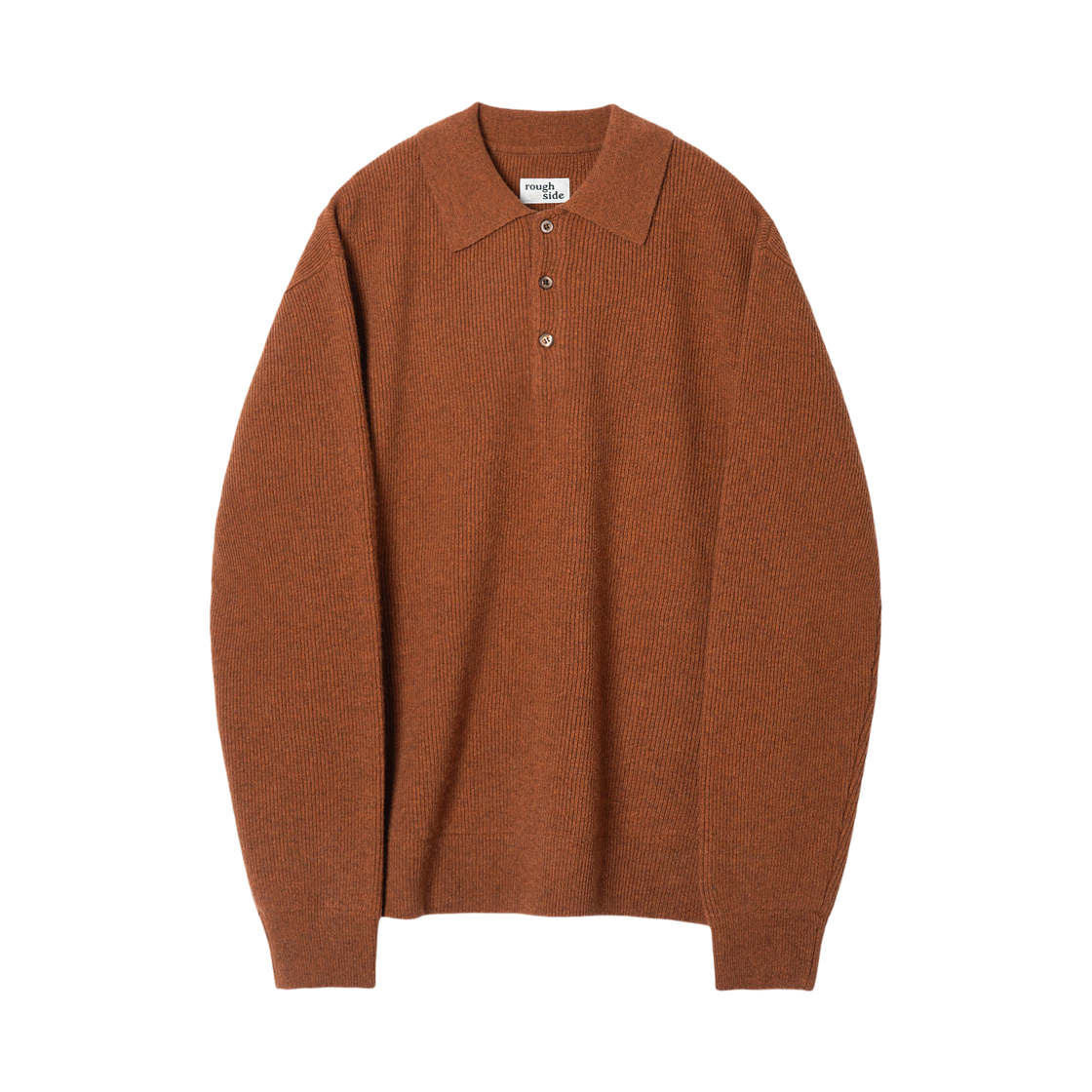 러프 사이드 칼라 니트 진저(Rough Side Collar Knit Ginger)