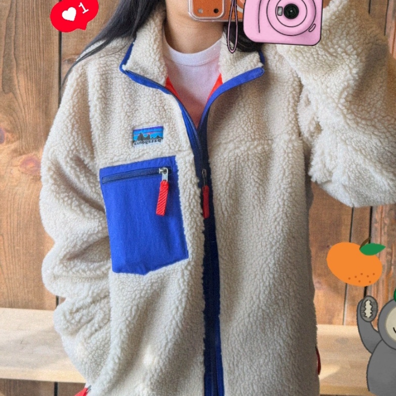 Patagonia Classic Retro-X Fleece Jacket Dark Natural 착용 스타일