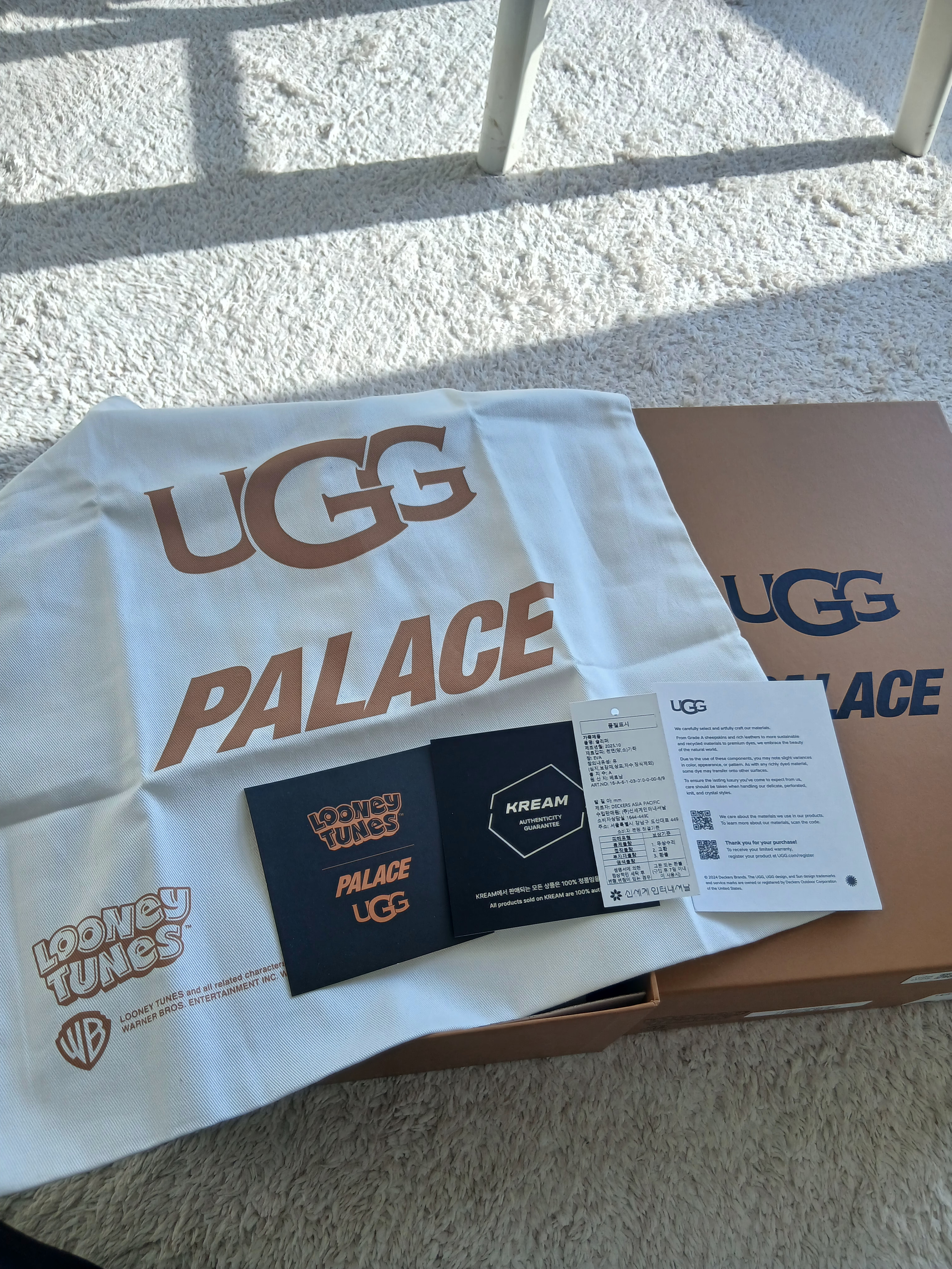 UGG x Palace x Looney Tunes Tasman Slipper Chestnut 착용 스타일 - 7