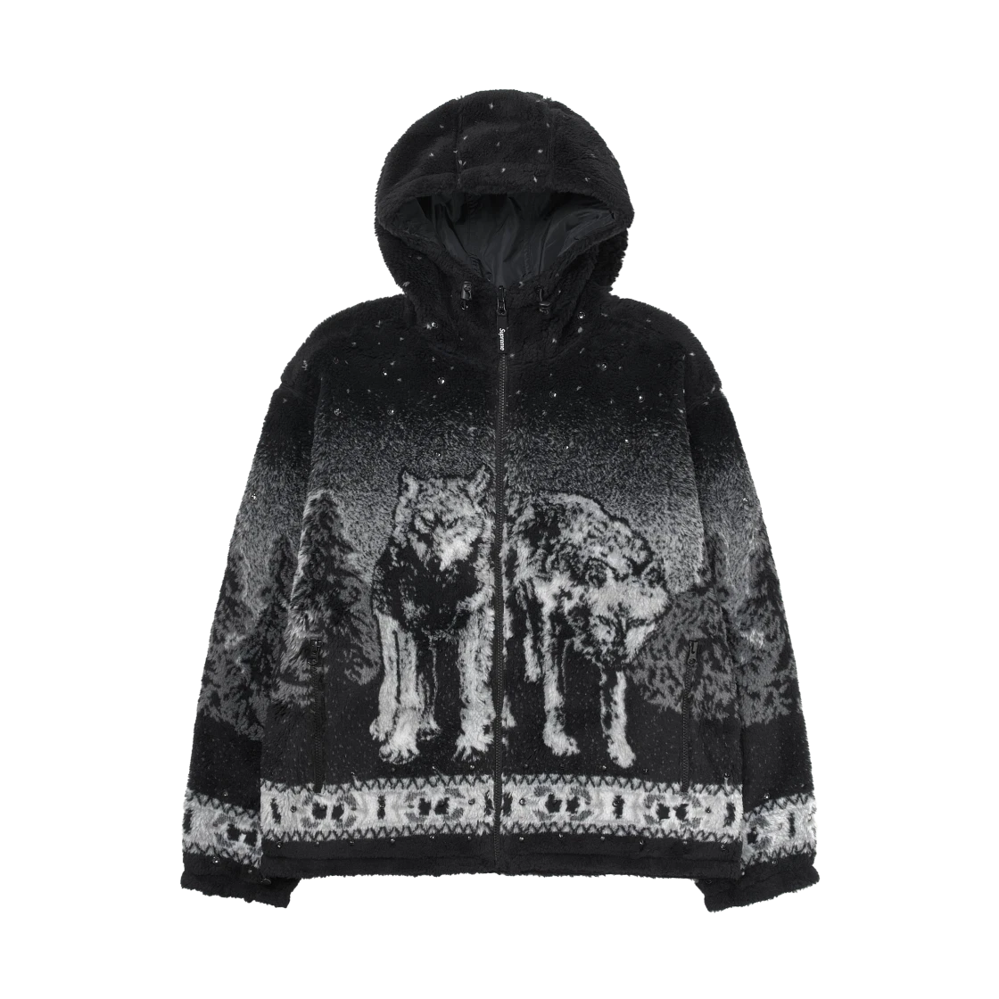 Supreme Supreme x B.B. Simon Reversible Hooded Fleece Jacket Black - 25FW · M