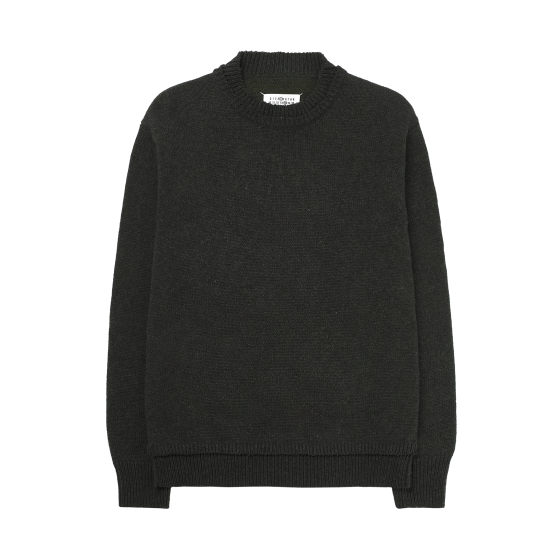 SI1GP0001S18064695F Maison Margiela Elbow Patch Sweater Dark Green Walnut