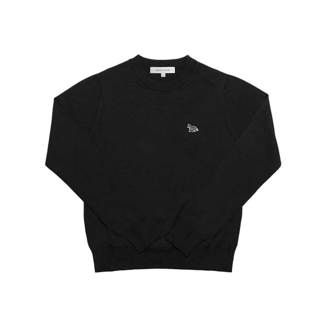 MW00816KT1036 P199 [25% 쿠폰] (W) Maison Kitsune Baby Fox Patch Regular Jumper Black