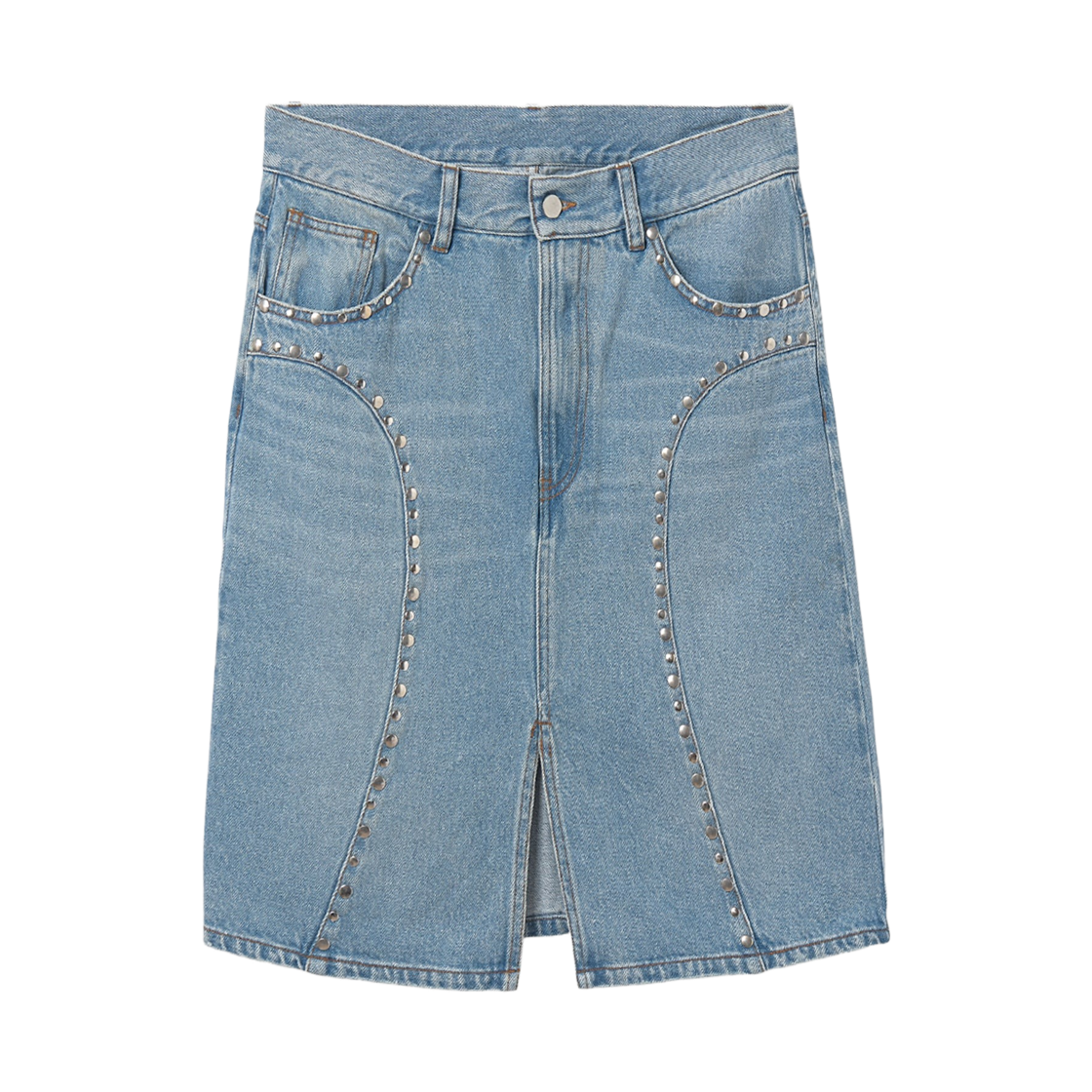 (W) 기마구아스 루나 미디 스커트 블루((W) Gimaguas Luna Midi Skirt Blue)
