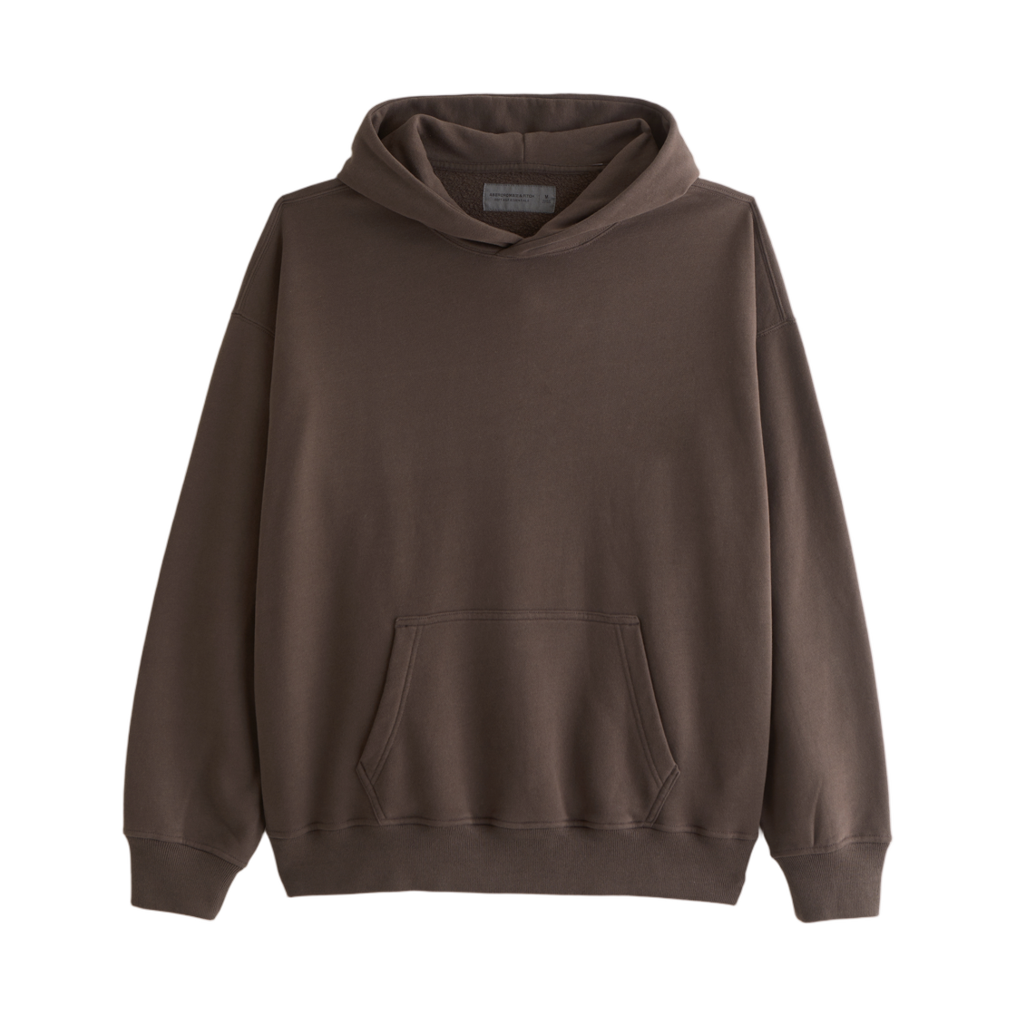 122-488-00894-530 Abercrombie & Fitch Essential Popover Hoodie Chocolate Brown
