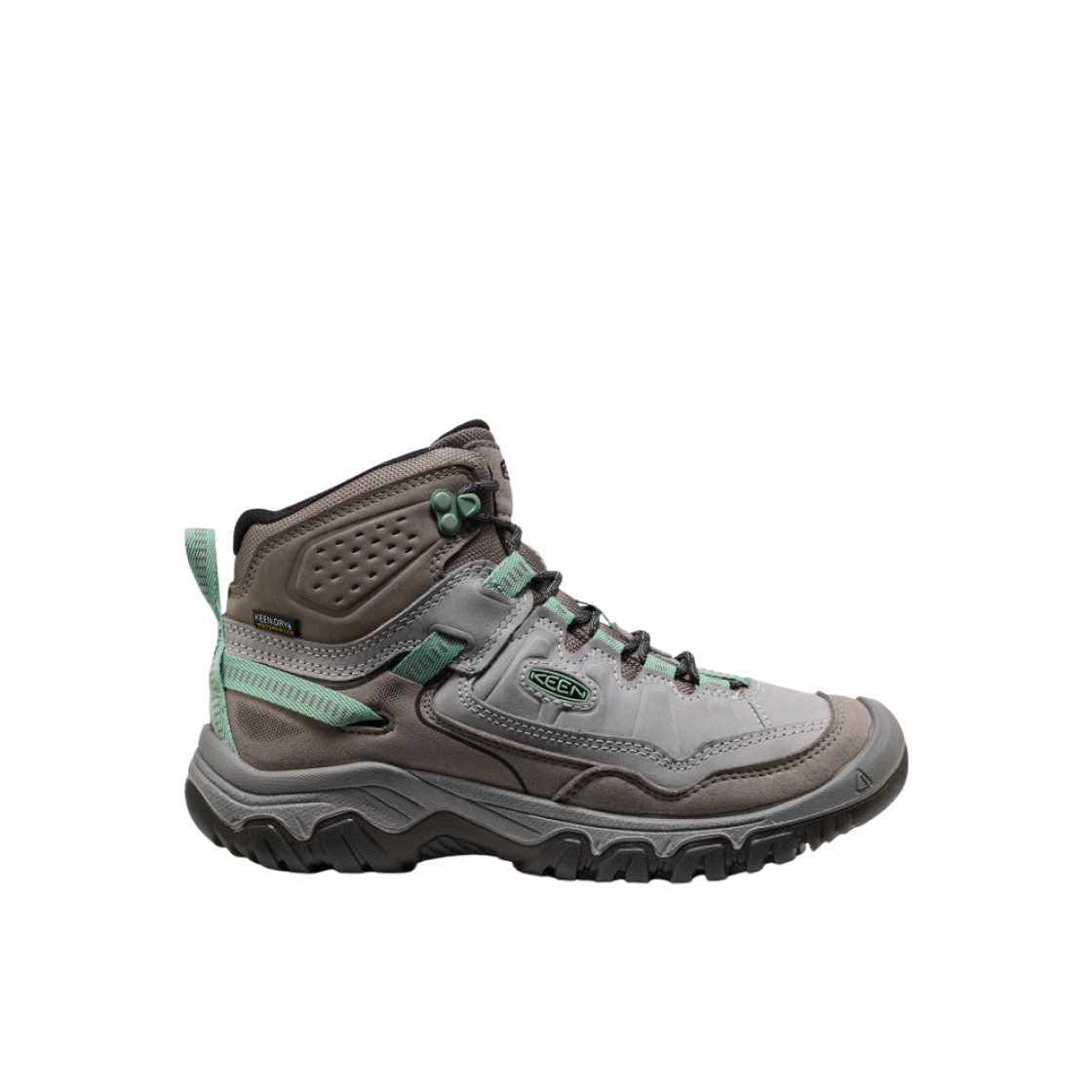 (W) 킨 타기 4 워터프루프 하이킹 부츠 알로이 그래닛 그린((W) Keen Targhee IV Waterproof Hiking Boots Alloy Granite Green)