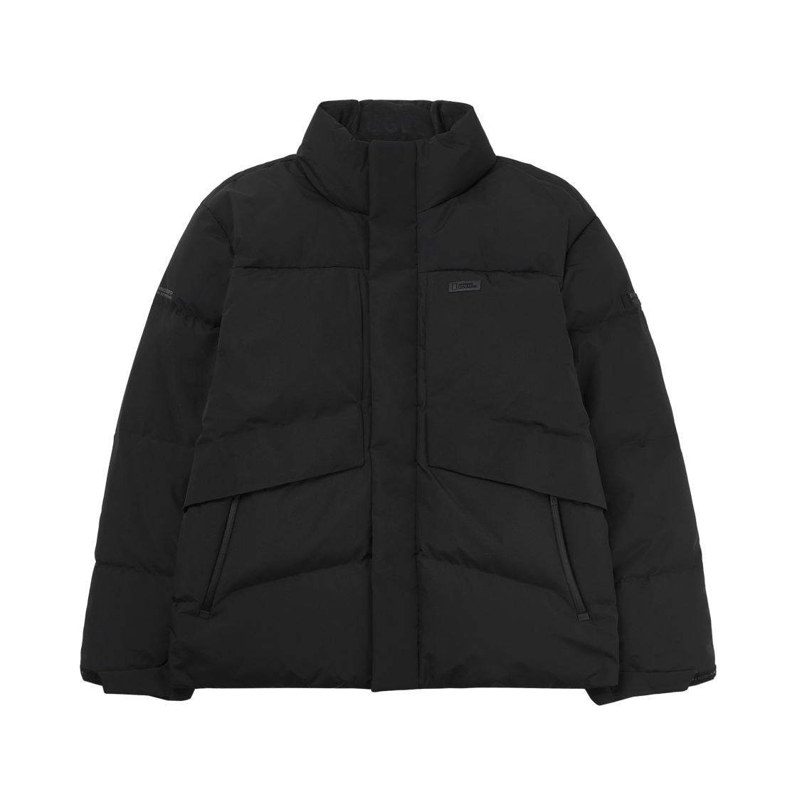 N244UDW300 National Geographic Atlas Windstopper Short Length Goose Down Jumper Carbon Black