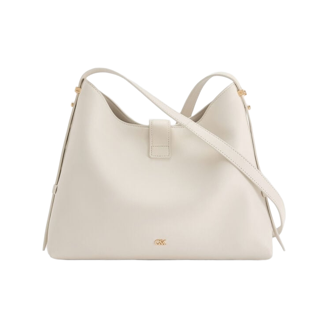 찰스앤키스 개빈 레더 벨티드 호보백 에그쉘 크림(Charles & Keith Gabine Leather Belted Hobo Bag Eggshell Cream) - 2