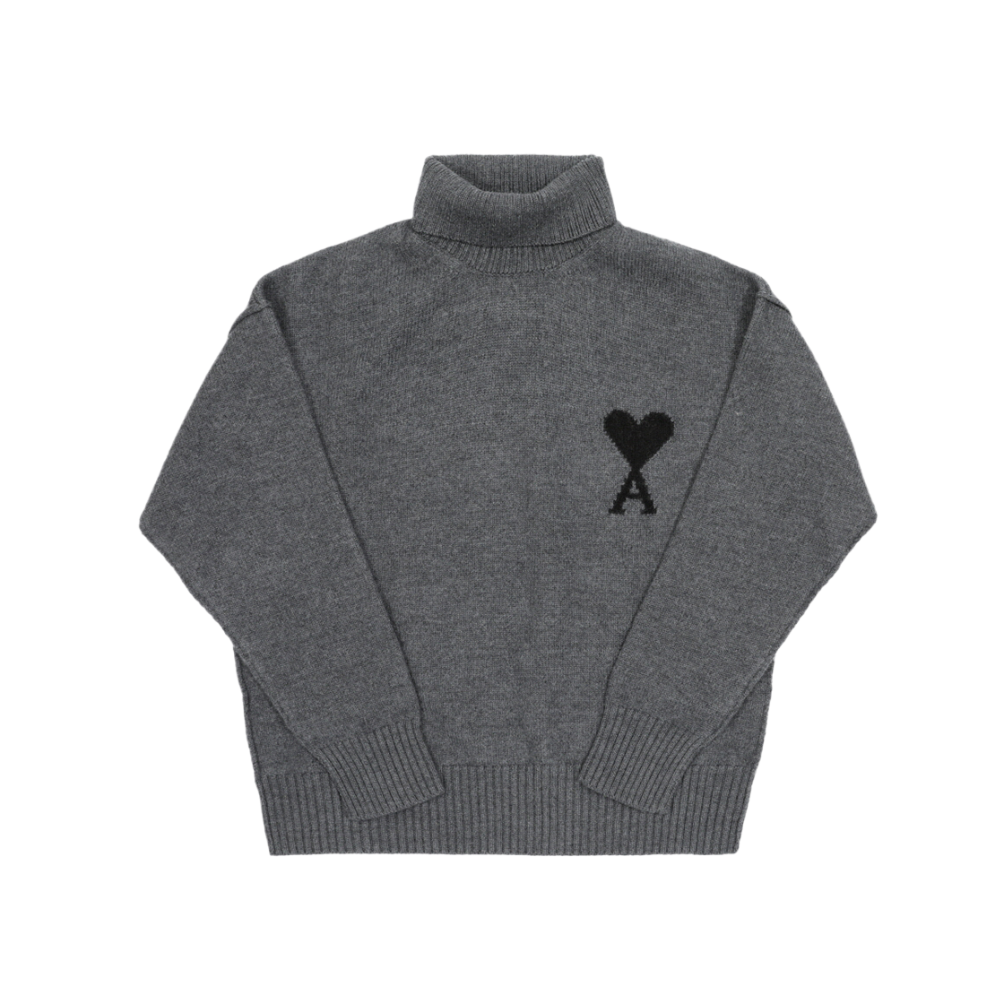 UKS839 018 0504 [15% 쿠폰] AMI de Coeur Funnel Neck Sweater Grey Black