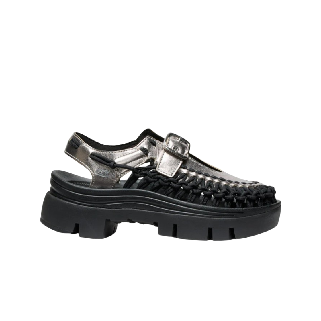 1030341 Keen Uneek PLT Mary Jane Sneakers Silver Black