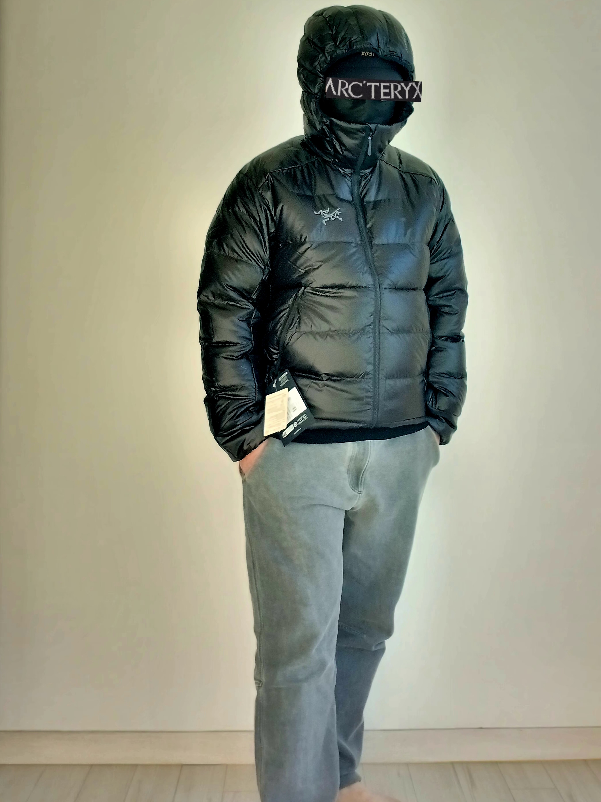 Arc'teryx Bird Word Cap 24K Black, Arc'teryx Cerium SV Hoody Black 착용 스타일 - 3