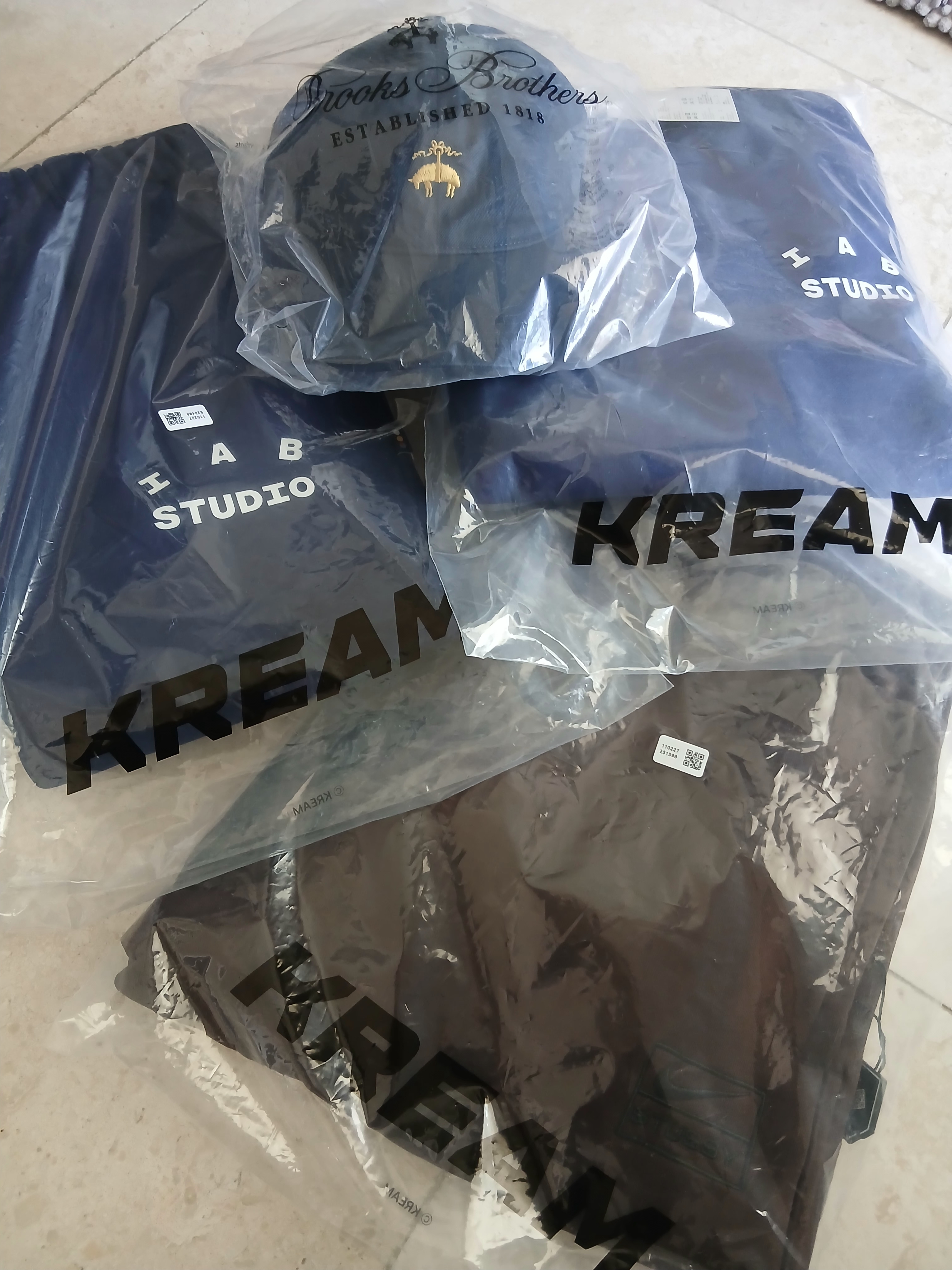 Nike x Stussy Stone Washed Fleece Pants Dark Cinder (FN5235-261), IAB Studio IAB Original Sweatpants Navy 착용 스타일 - 1