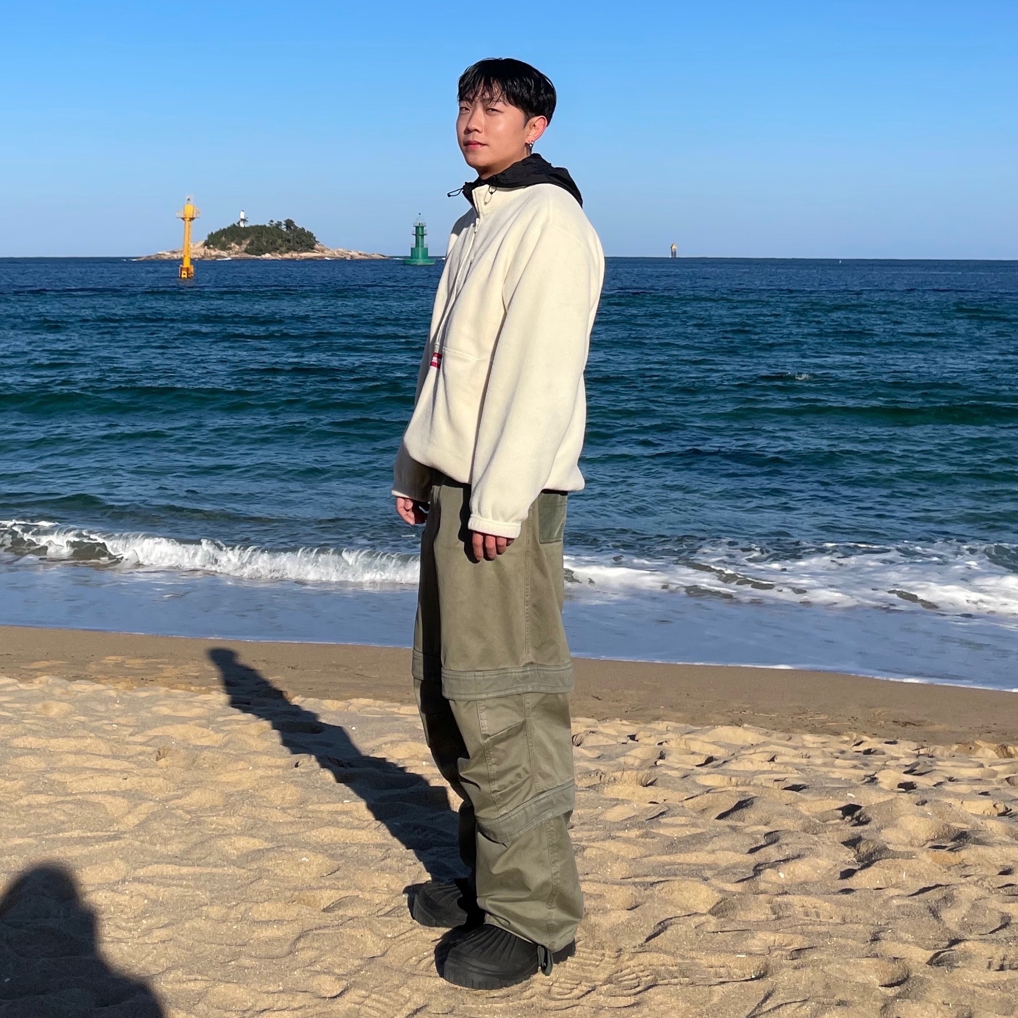 Supreme Polartec Half Zip Pullover Natural - 21FW 착용 스타일 - 2