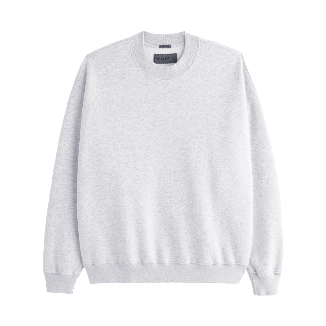 122-233-00194-112 Abercrombie & Fitch Essential Crew Sweatshirt Light Heather Grey