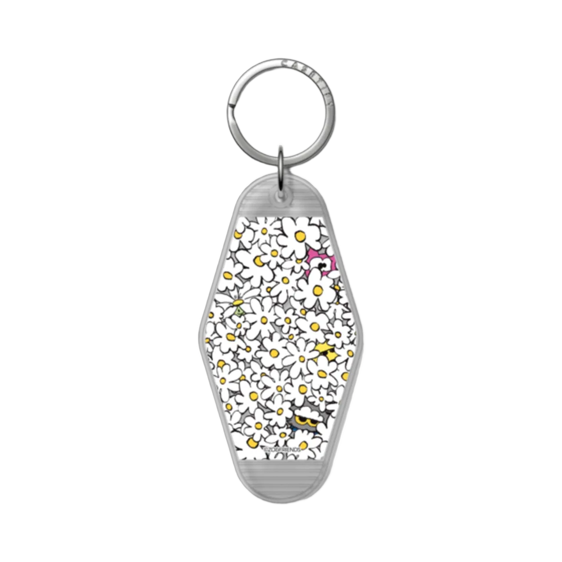 케이스티파이 x 조앤프렌즈 데이지 키체인 태그 실버(Casetify x Zo&Friends Daisy Keychain Tag Silver)