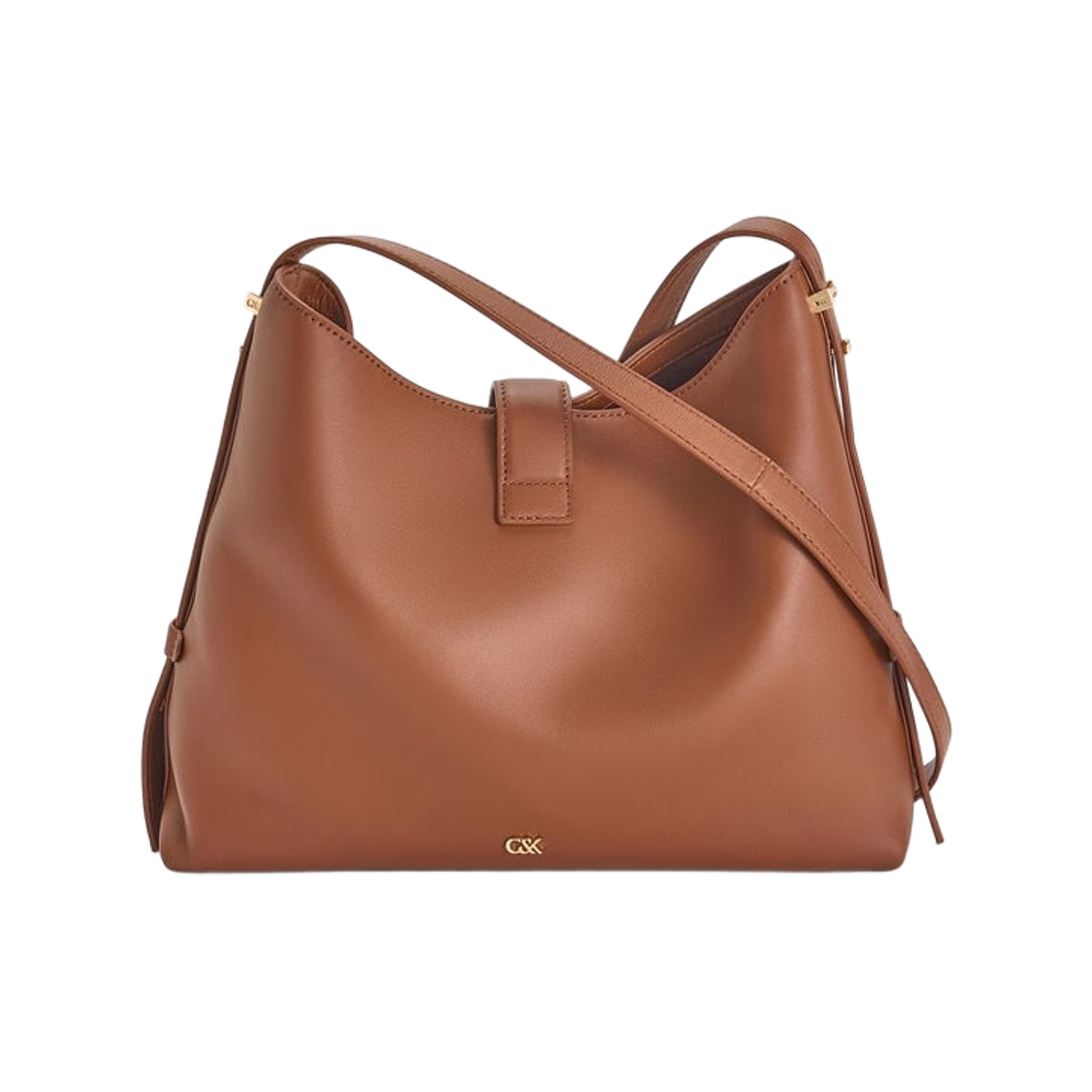 찰스앤키스 개빈 레더 벨티드 호보백 초콜릿(Charles & Keith Gabine Leather Belted Hobo Bag Chocolate) - 2