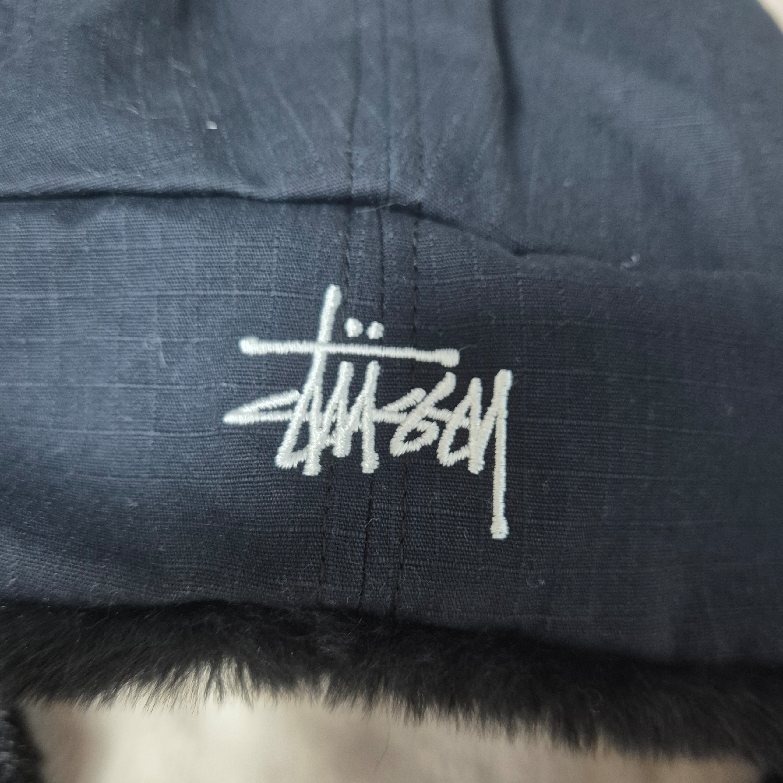 Stussy Ripstop Trapper Cap Black 착용 스타일 - 2