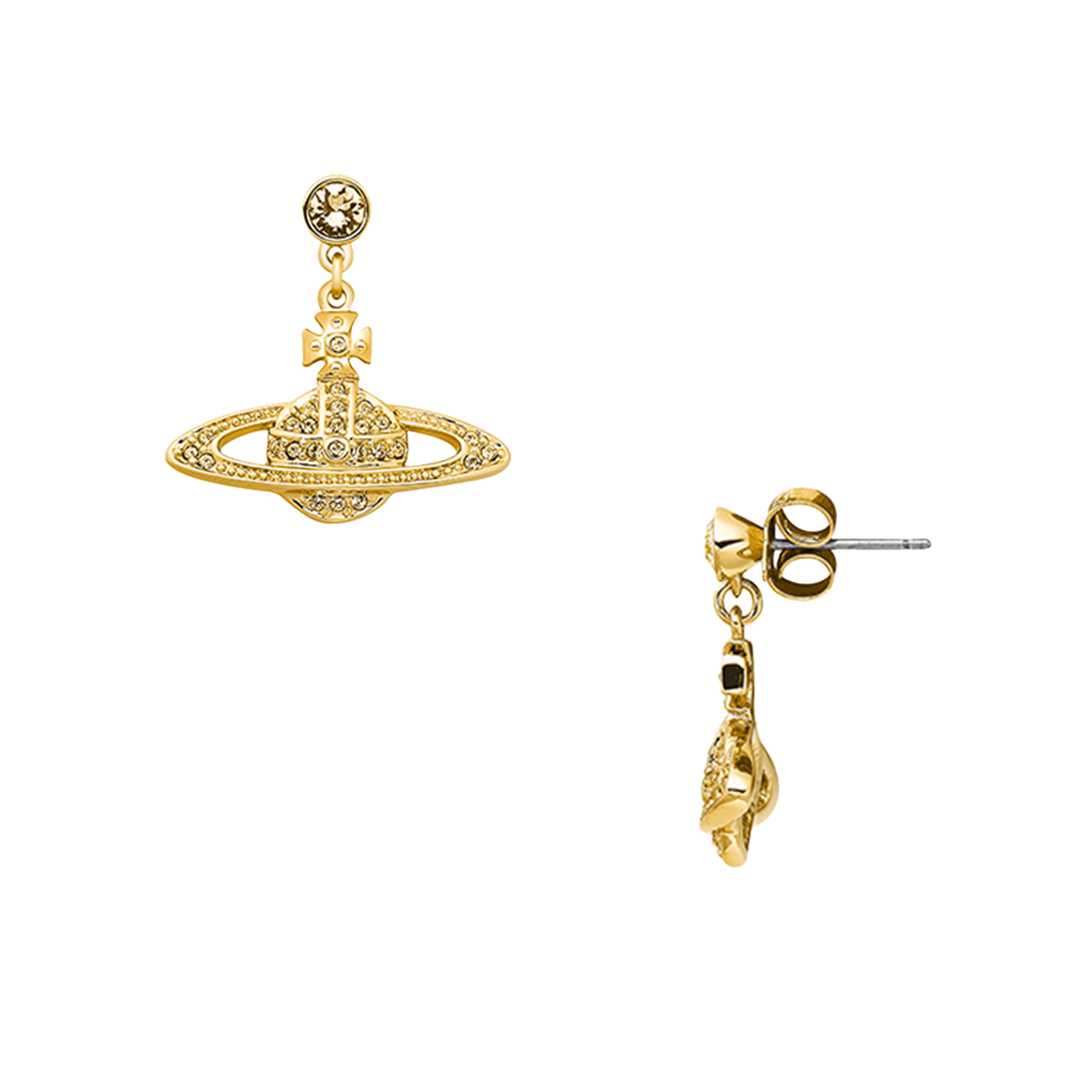 62020025 R121 [25% 쿠폰] (W) Vivienne Westwood Mini Bas Relief Drop Earrings Gold