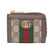 Gucci Ophidia GG Supreme Zip Around Wallet Beige